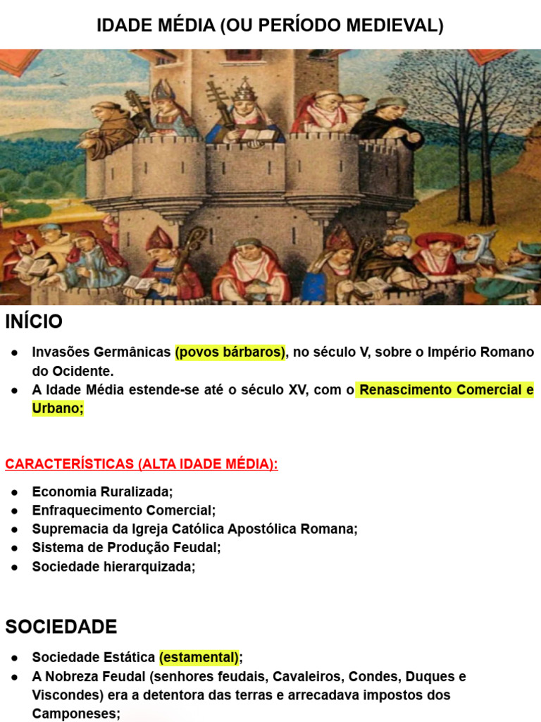 Características da Idade Média | PDF