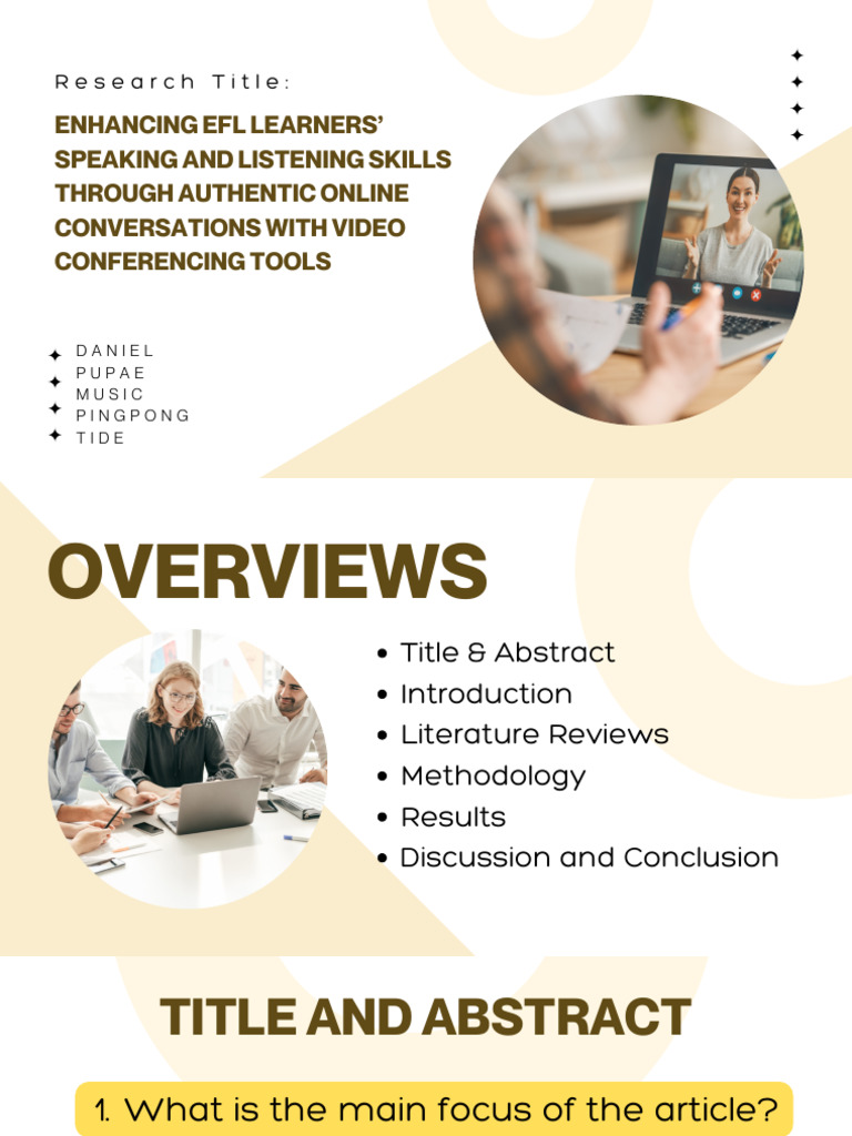 Enhancing EFL Listening Skills Online | PDF | English As A Second Or ...