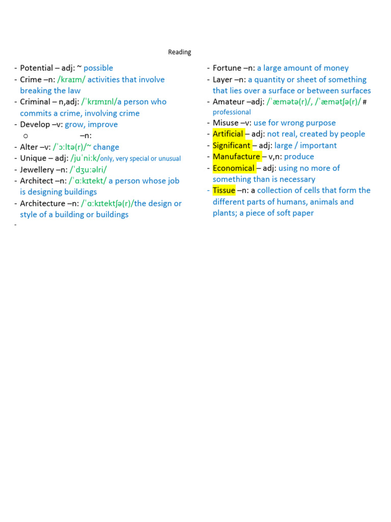 Vocabulary for English Learners | PDF