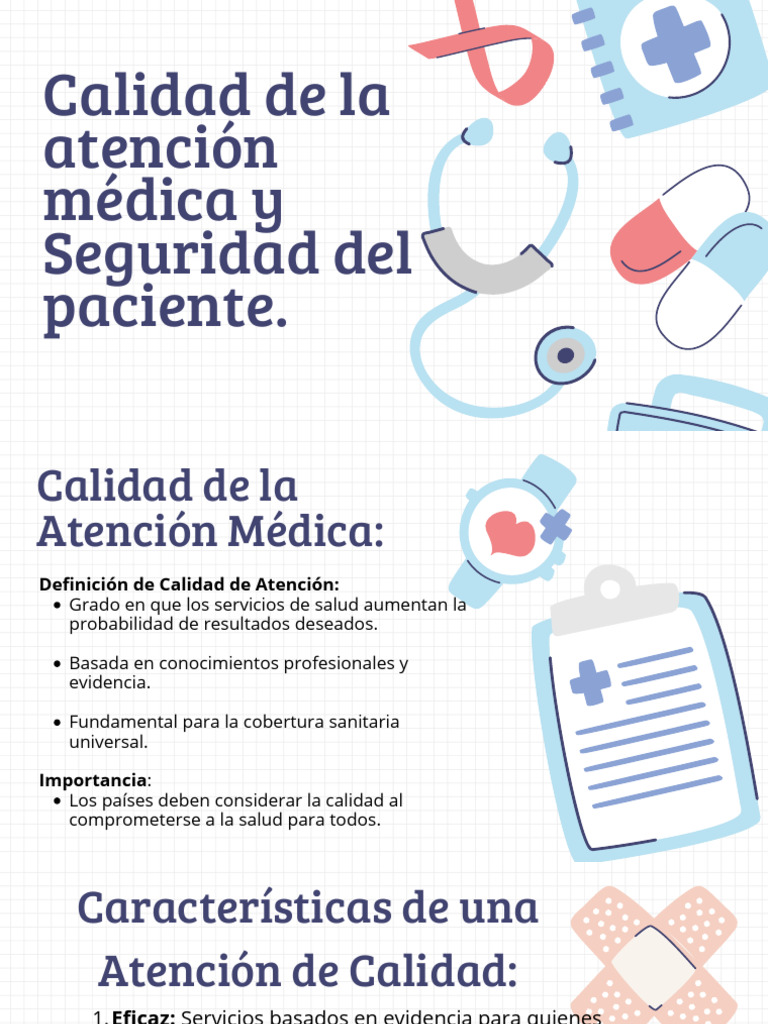Calidad y Seguridad en Atención Médica | PDF | Cuidado de la salud ...
