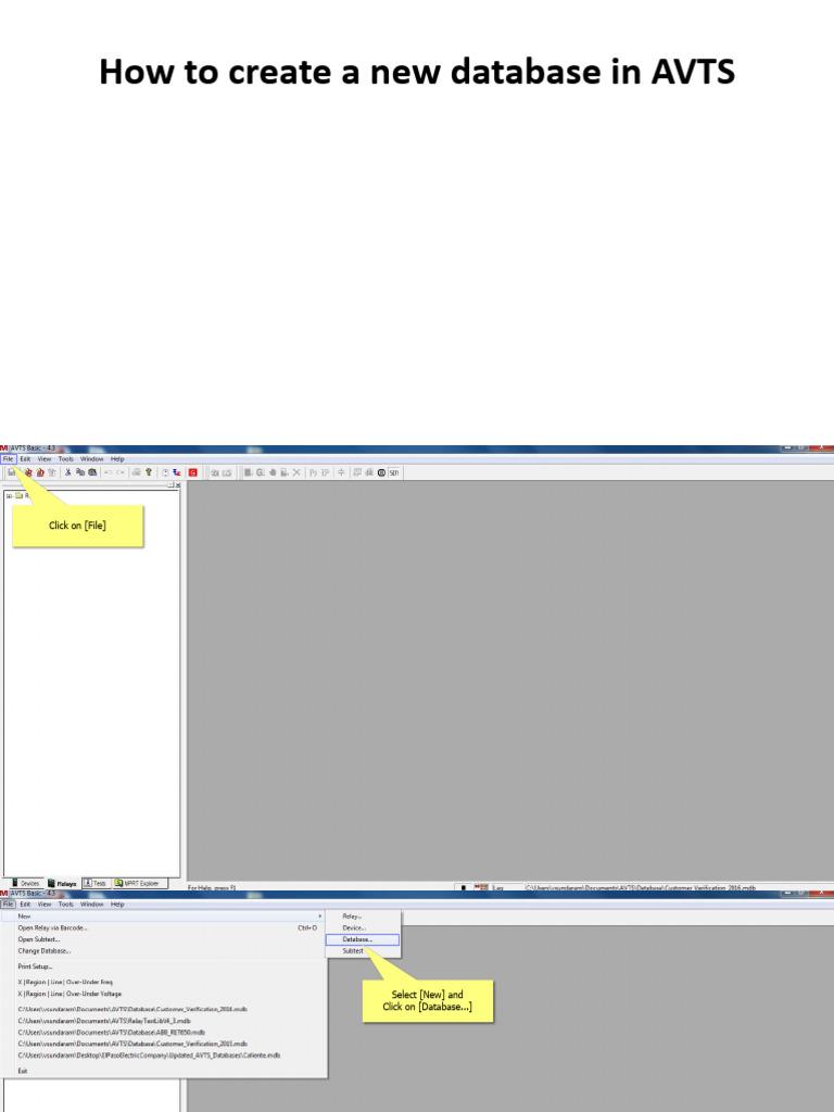 AVTS Database Setup Guide | PDF