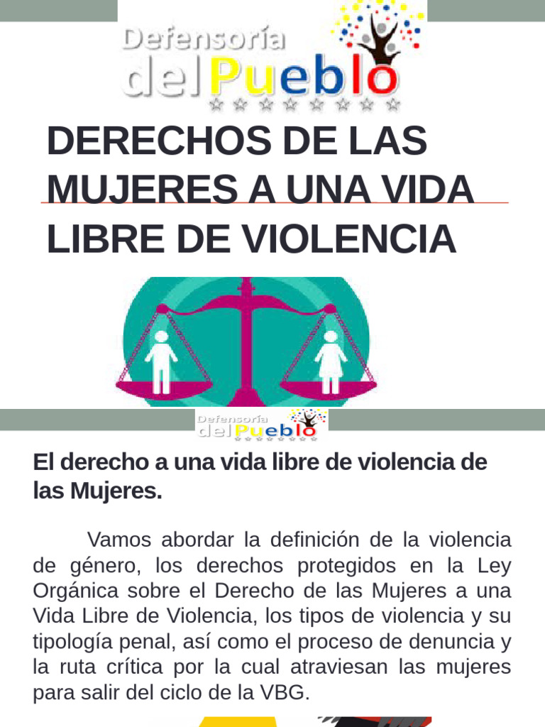 Derechos Humanos de La Mujer Libre de Violencia | PDF | La violencia ...