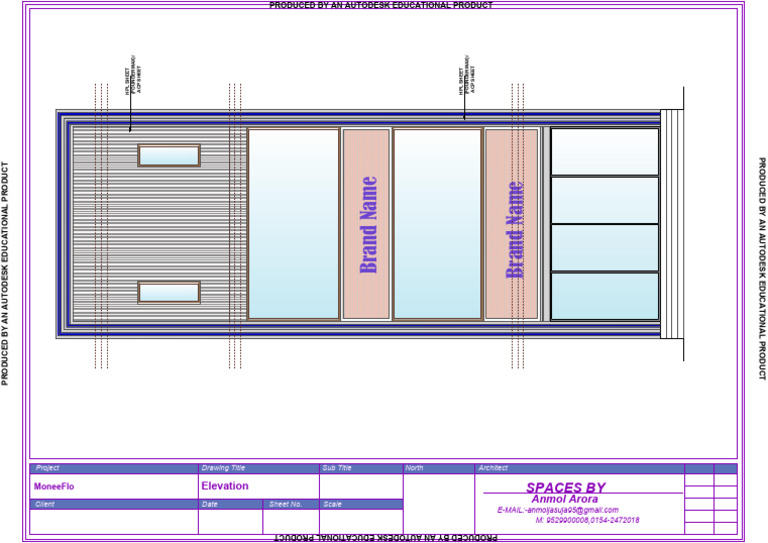 MoneeFlo Elevation Drawing by Anmol Arora | PDF