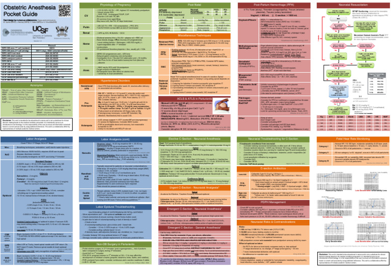Obstetric Anesthesia Pocket Guide | PDF | Medical Specialties ...