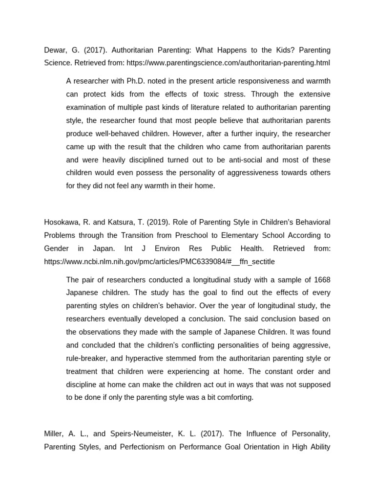 Authoritarian Parenting Style | PDF | Parenting | Adolescence