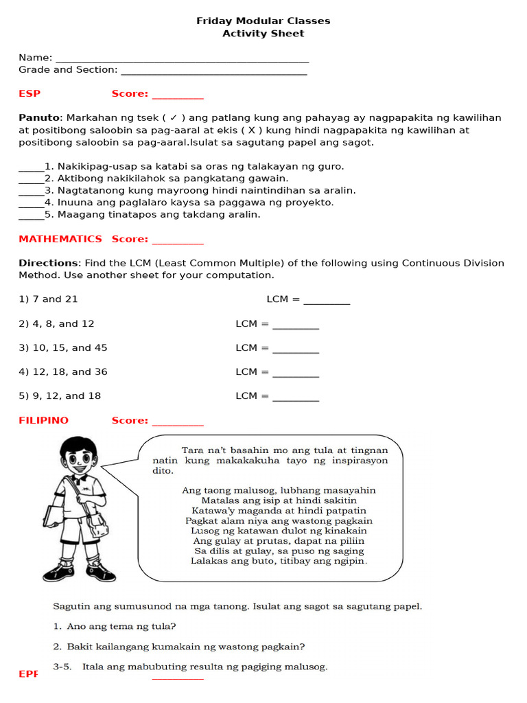 Friday Modular Classes | PDF