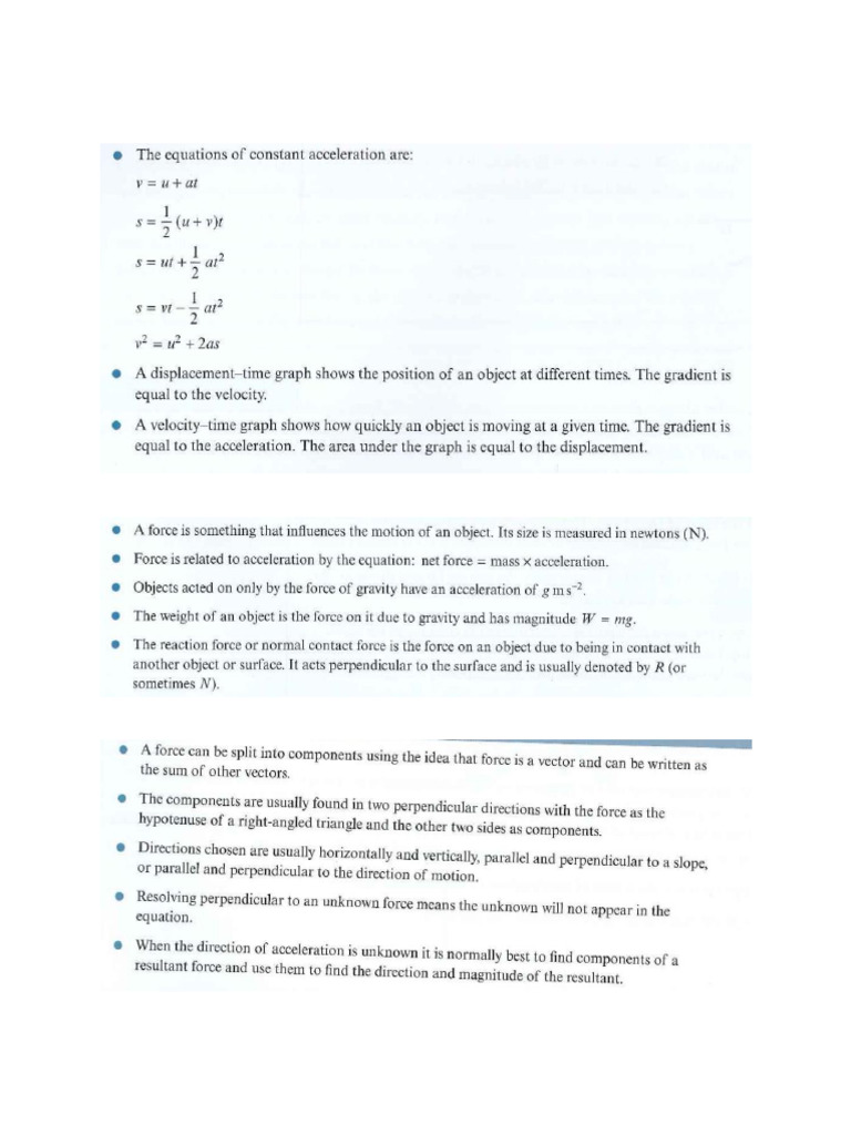 AS Level Math Mechanics & Pure Topics | PDF