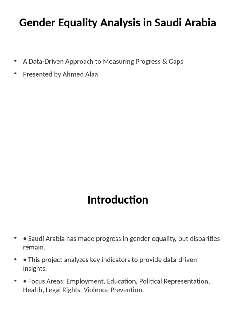 Gender Equality Analysis KSA Enhanced | PDF | Gender Equality | Gender ...
