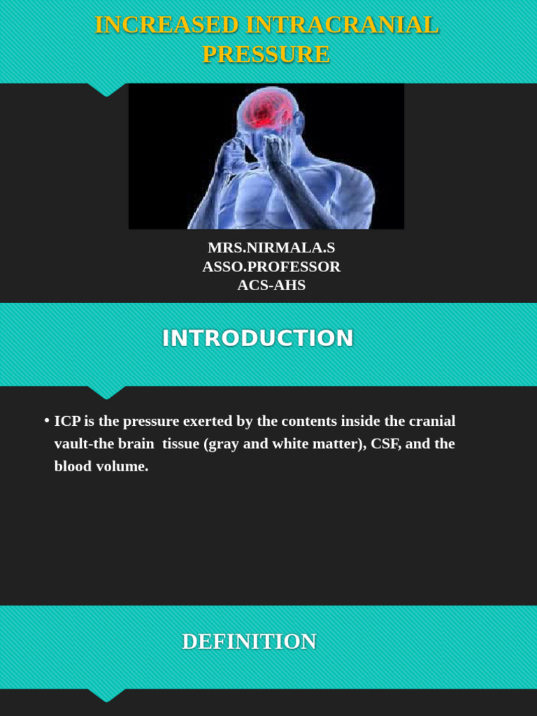 Understanding Increased Intracranial Pressure | PDF | Cerebrospinal ...