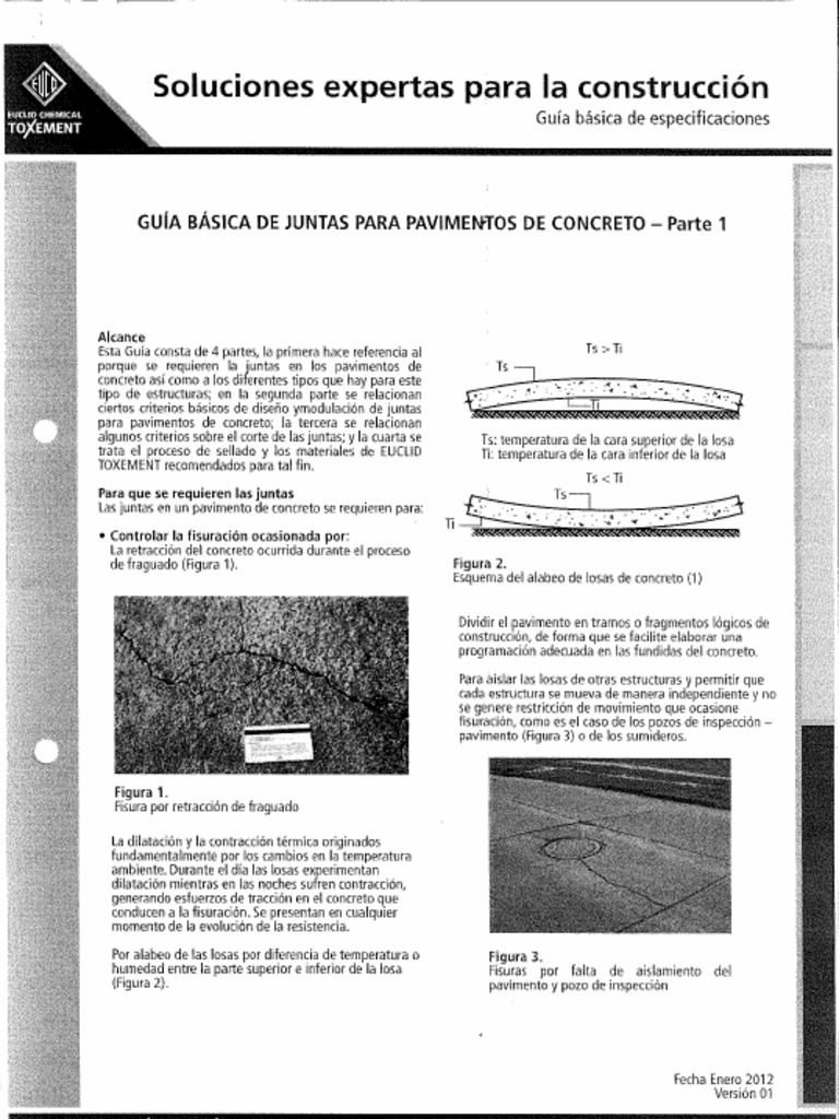 Guía Básica de Juntas en Pavimentos | PDF