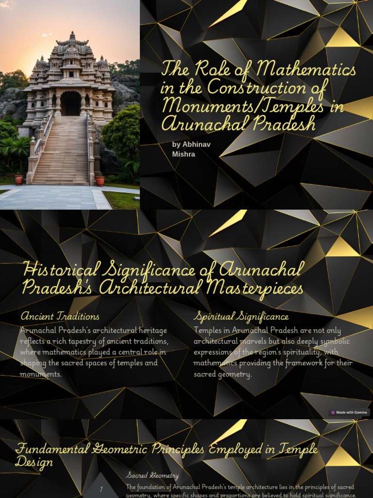 Mathematics in Arunachal Monuments | PDF | Geometry