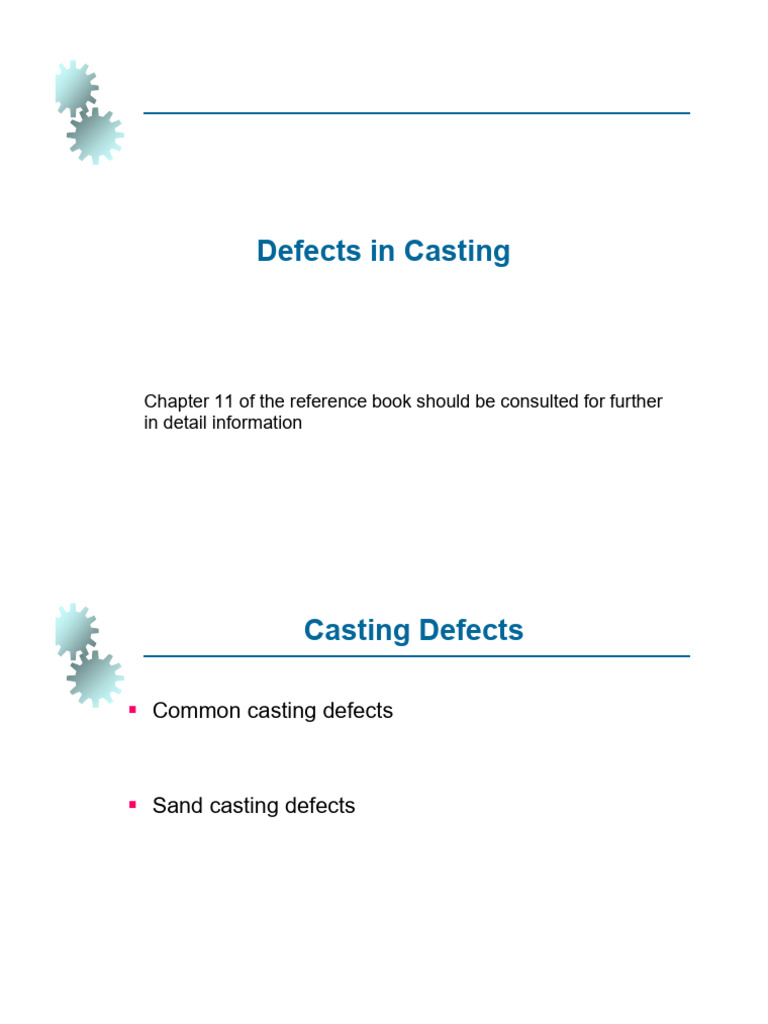 5 Defects in Casting | PDF | Materials Science | Process Engineering