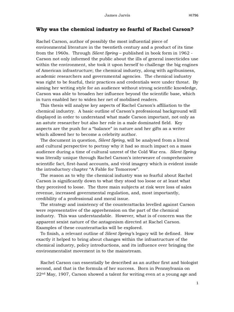 Rachel Carson's Silent Spring Overview | PDF | Environmentalism | Science