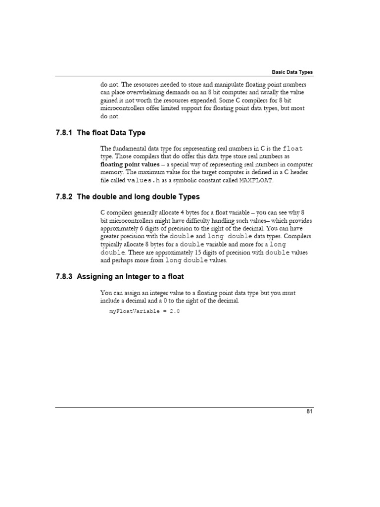 Understanding C Floating Point Types | PDF