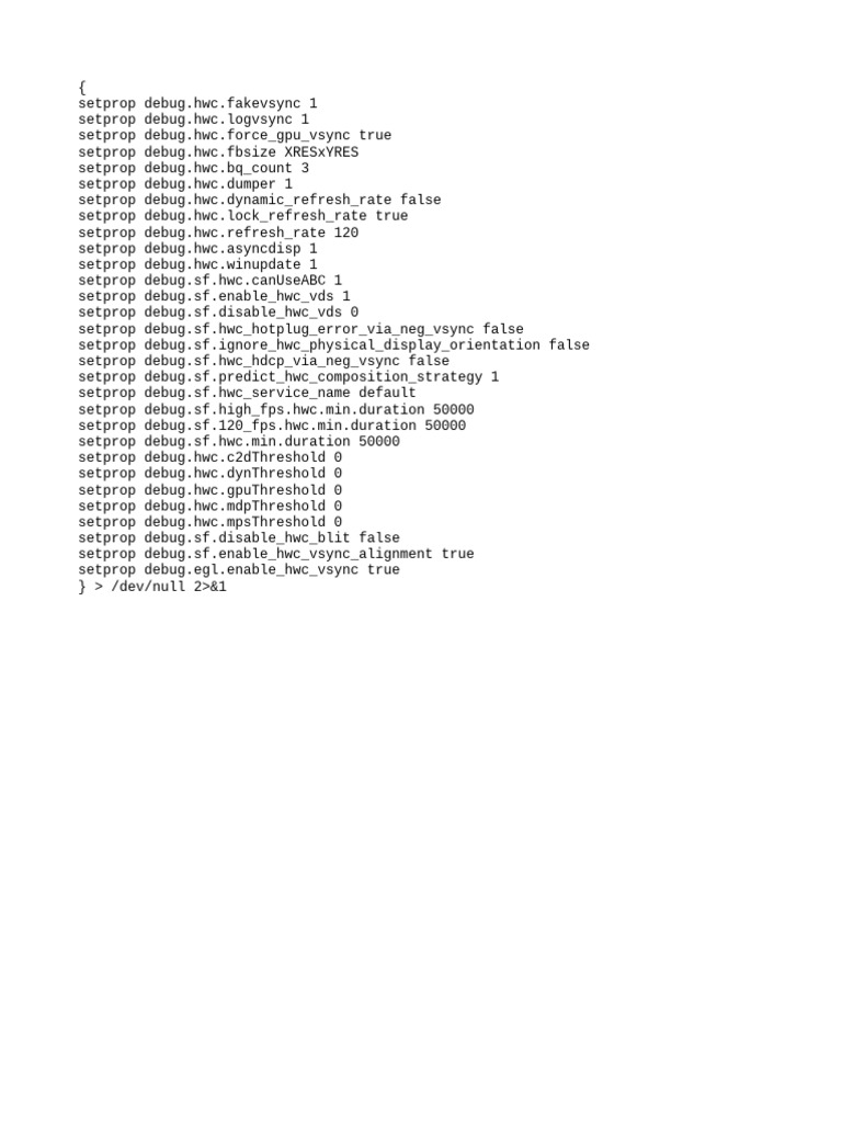 GPU VSync Configuration Commands | PDF