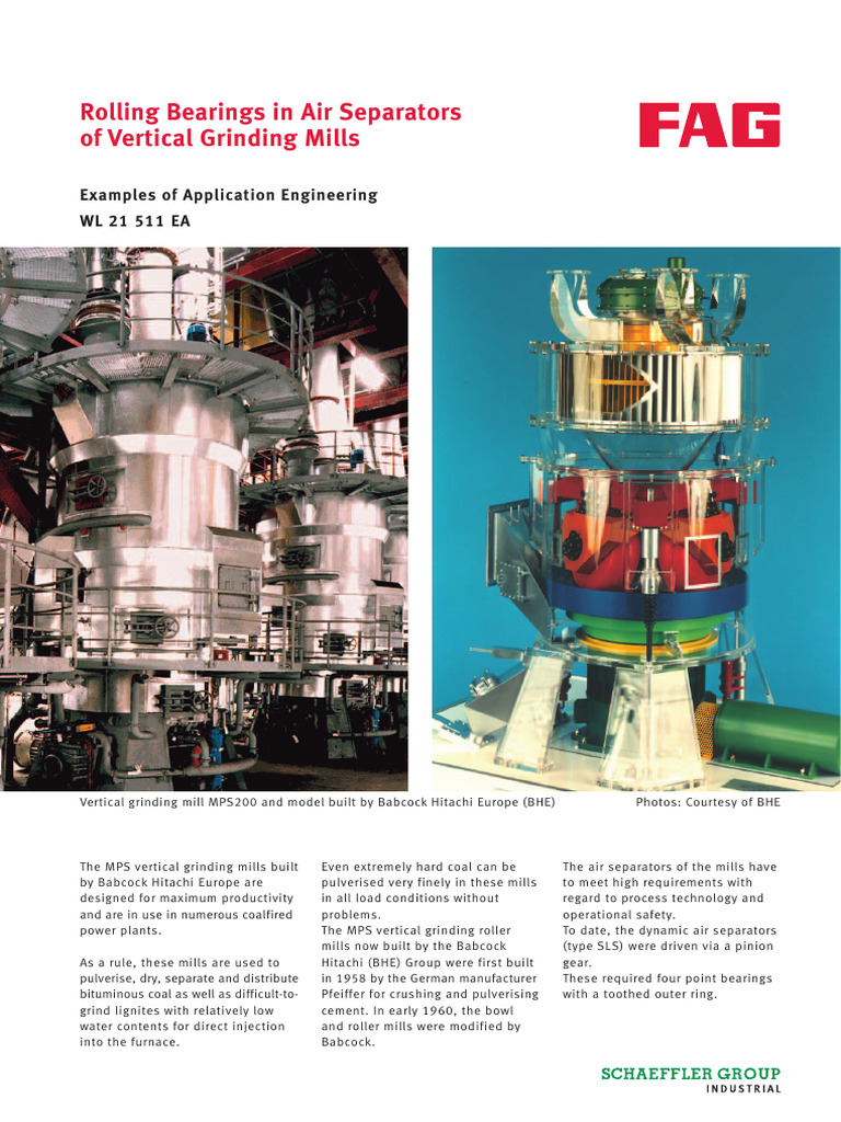 MPS Vertical Grinding Mill Overview | PDF | Bearing (Mechanical ...