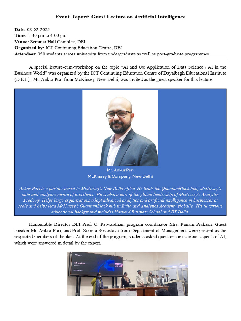 AI Applications in Business Workshop | PDF | Artificial Intelligence ...