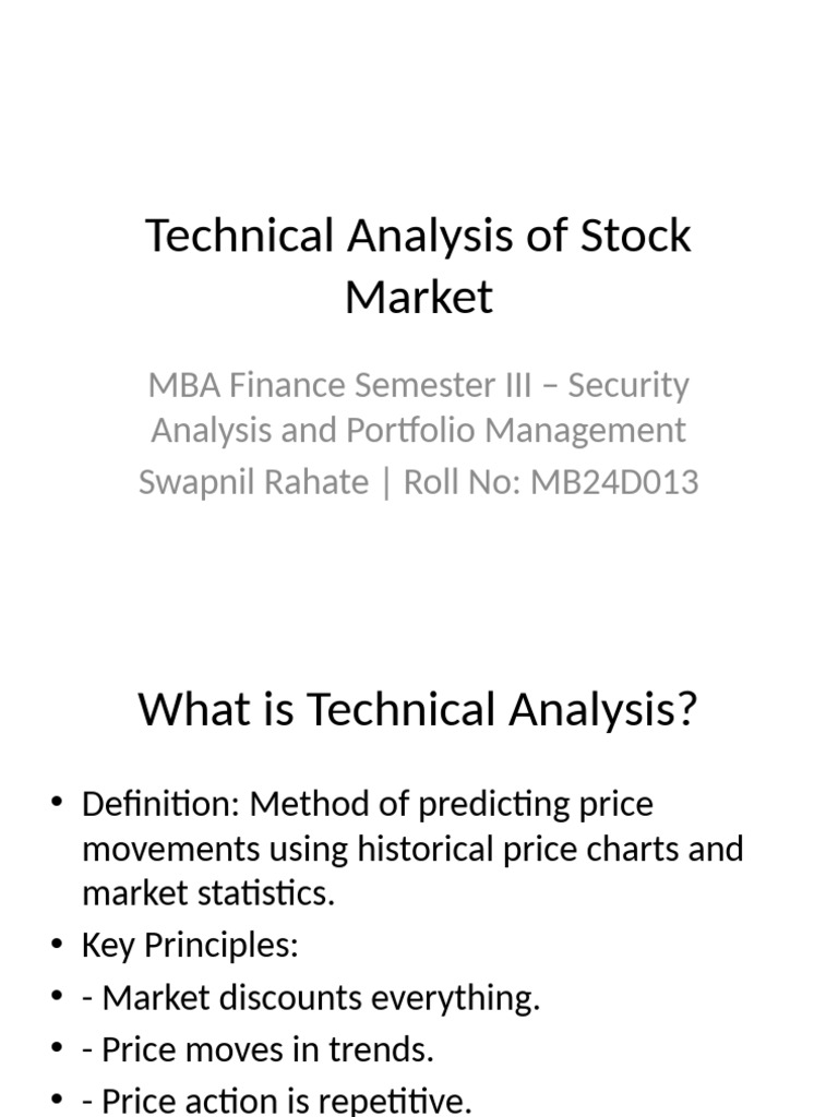 Technical Analysis in Stock Trading | PDF