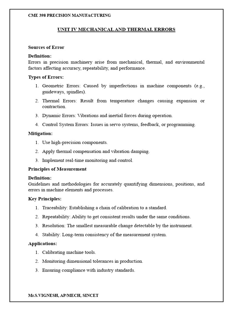 Unit Iv PM | PDF | Accuracy And Precision | Numerical Control
