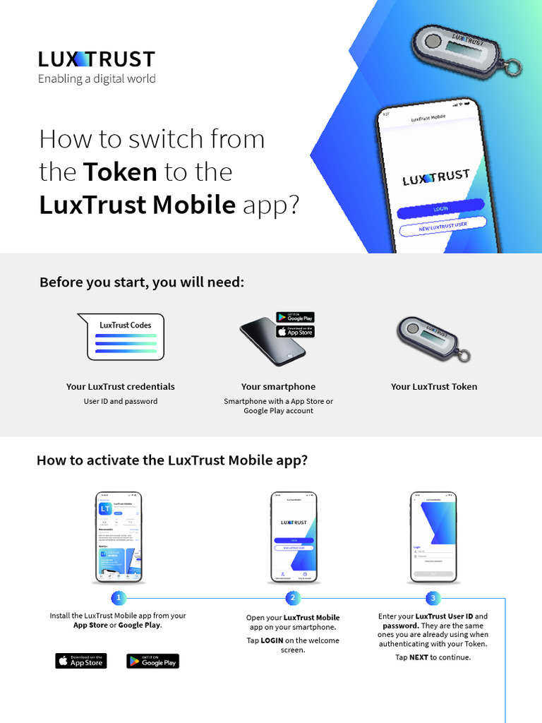 Activate LuxTrust Mobile App Guide | PDF | Applications Of Cryptography ...
