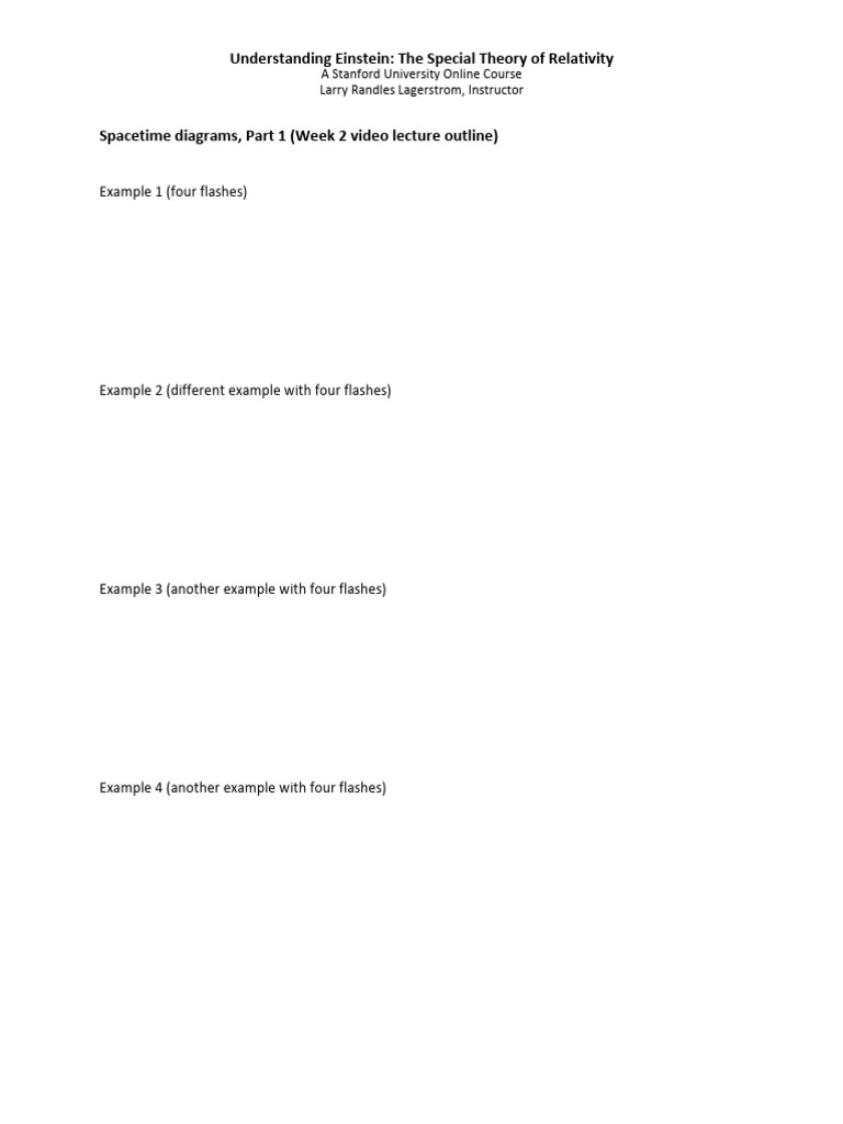 Spacetime Diagrams in Relativity | PDF