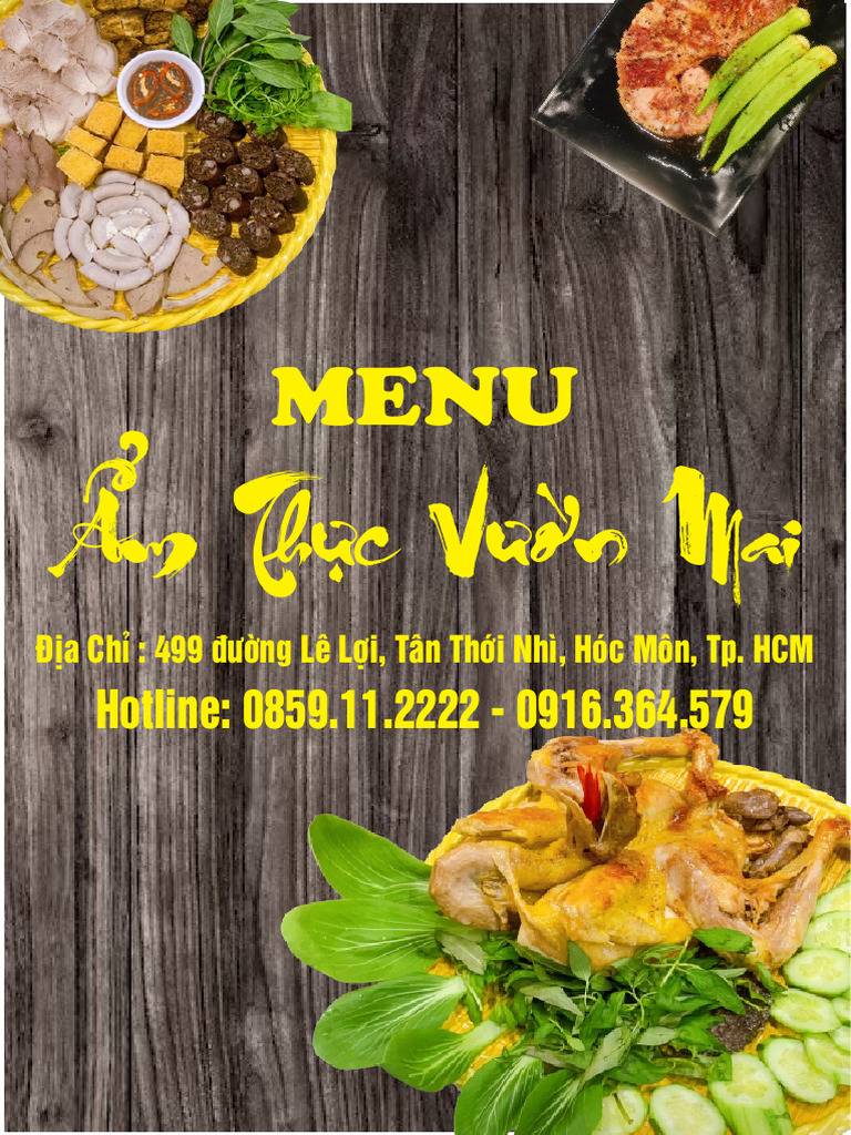Menu Quán Vư N Mai | PDF