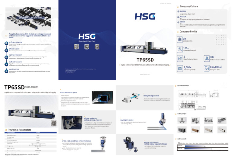 TPSD Series - Compound Tube Laser Cutting Machine With Drilling and ...
