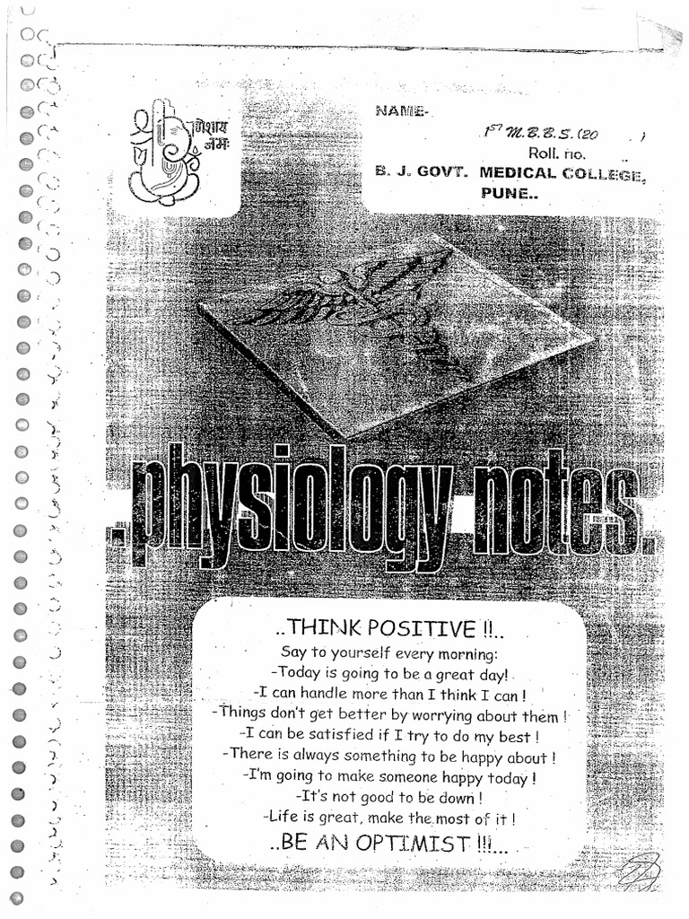 BJ Notes Physiology | PDF