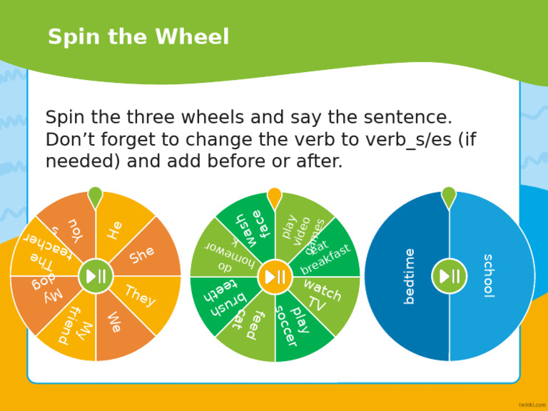 Daily Routine Spin Wheel Activity | PDF