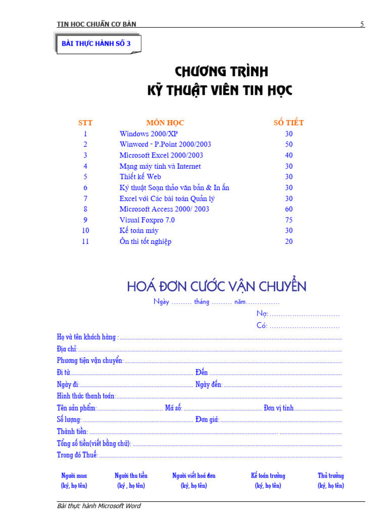 T 5-6 Bai Thuc Hanh So 3 | PDF