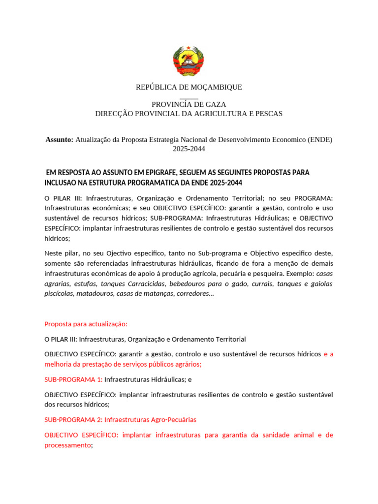 Proposta Para Actualizacao Da Ende 2025-2044_dpap_074929 | PDF