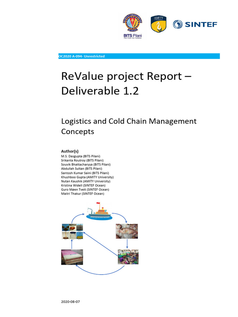 D1.2 Logistics and Cold Chain Management Concepts | PDF | Supply Chain ...