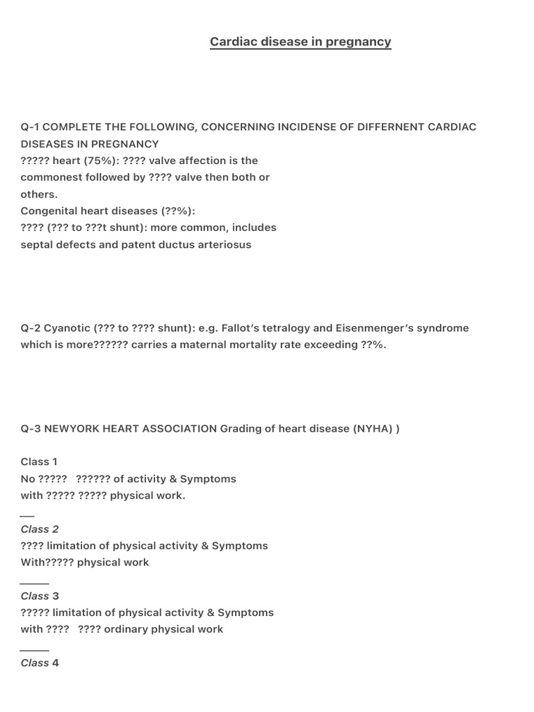 Cardiac Disease in Pregnancy Guide | PDF | Congenital Heart Defect | Heart