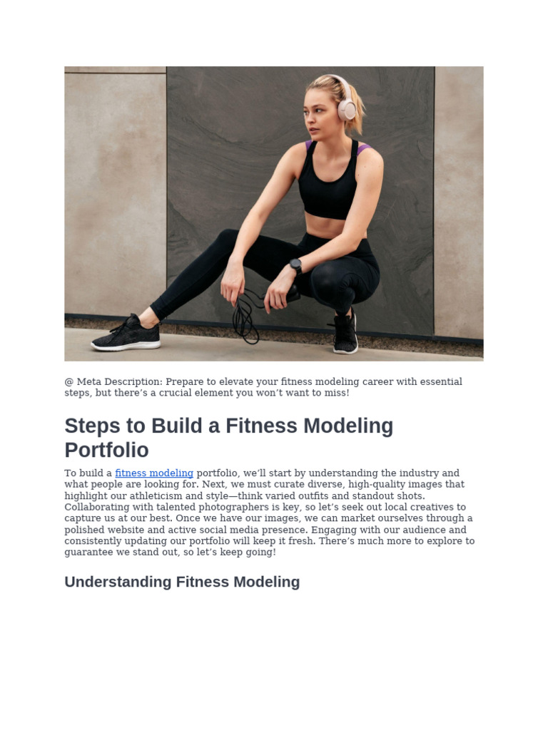 Steps To Build A Fitness Modeling Portfolio | PDF | Brand | Social Media