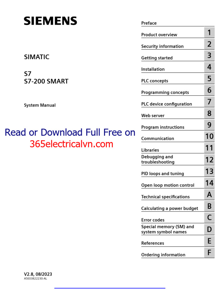 S7 200 SMART System Manual v2.8 | PDF | Input/Output | Computer Data ...