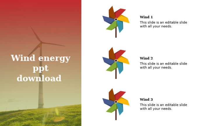 Editable Wind Energy Presentation Slides | PDF