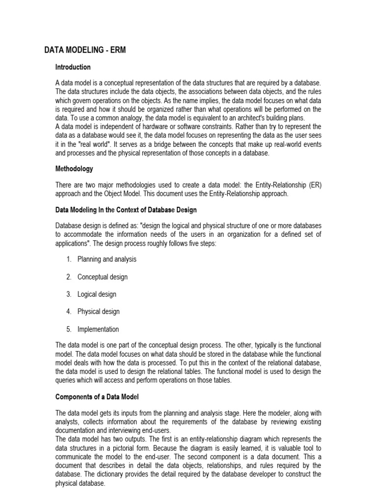 Topic Iv - V - Vi - Erm - Entities - Attributes - Relationships - Intro ...