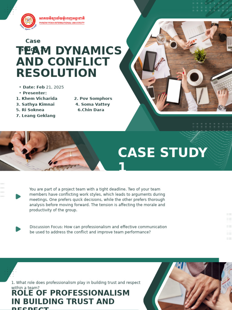 Team Dynamics and Conflict Resolution | PDF | Nonverbal Communication ...