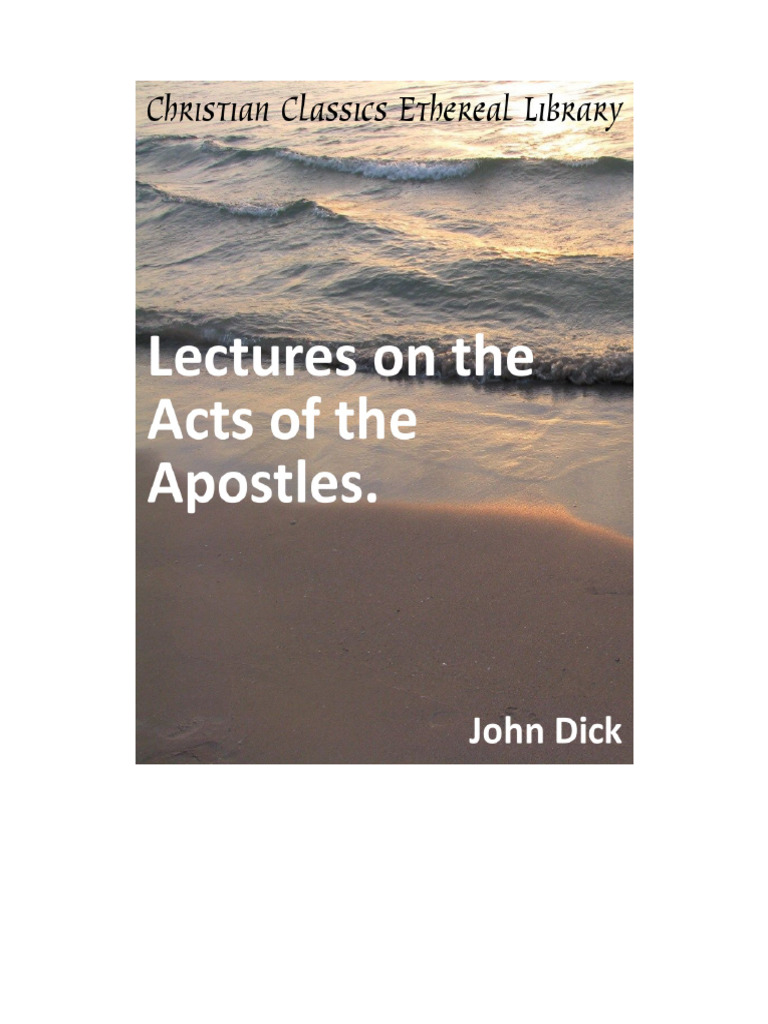 Lectures on Acts of the Apostles | PDF | Jesus | Paul The Apostle