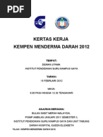 Contoh Laporan Derma Darah