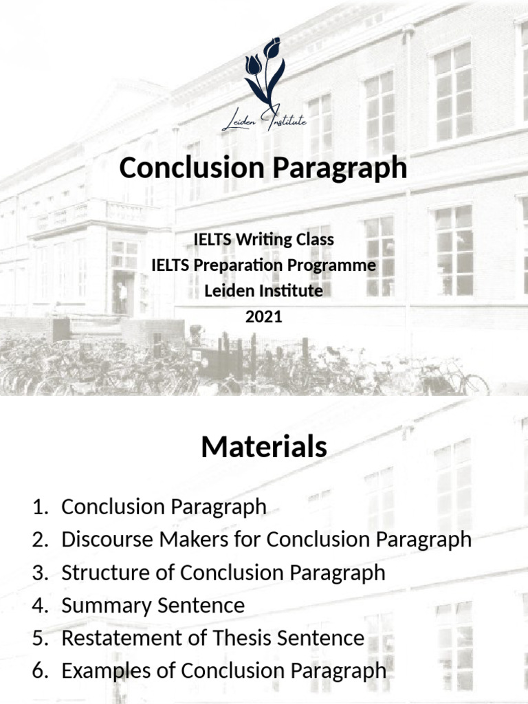 03 - Conclusion Paragraph | PDF | Physical Fitness
