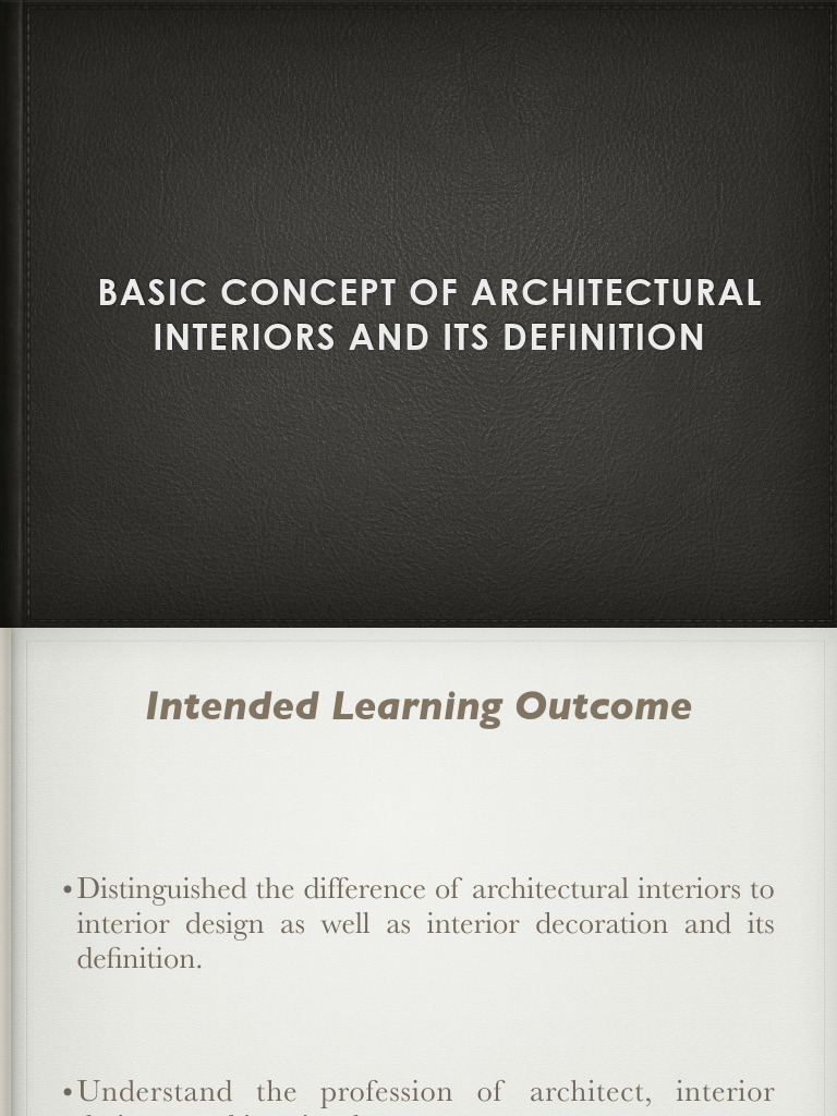 Architectural Interiors vs. Design Explained | PDF | Interior Design ...
