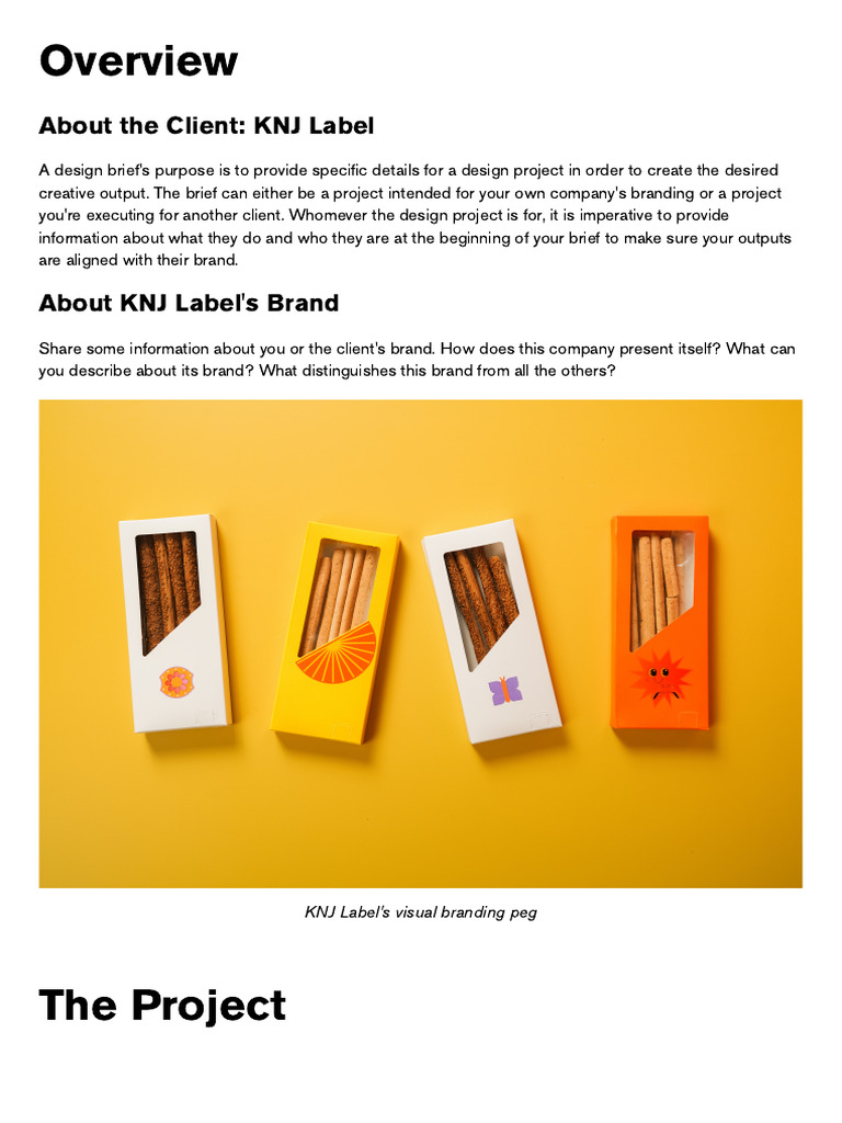 Design Brief for KNJ Label Project | PDF | Typography | Target Audience