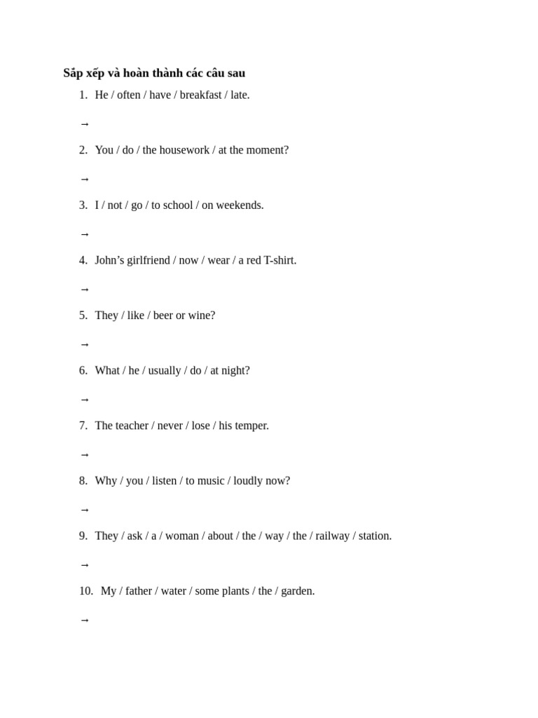 Present Simple Error Correction Exercises | PDF