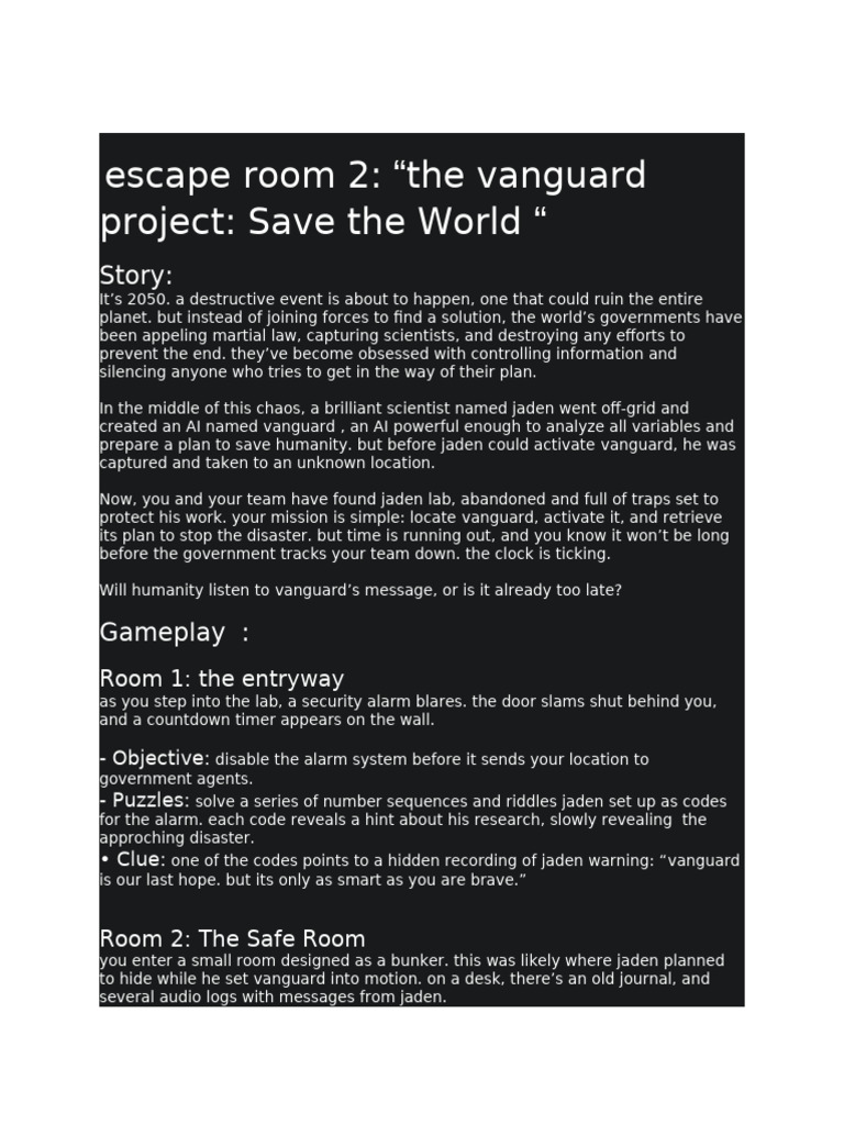escape room | PDF