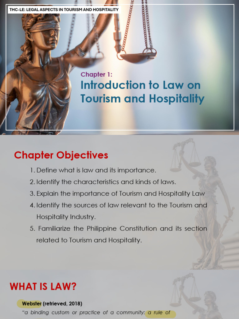Chapter+1.1+ +Introduction+to+Law+on+Tourism+and+Hospitality | PDF ...
