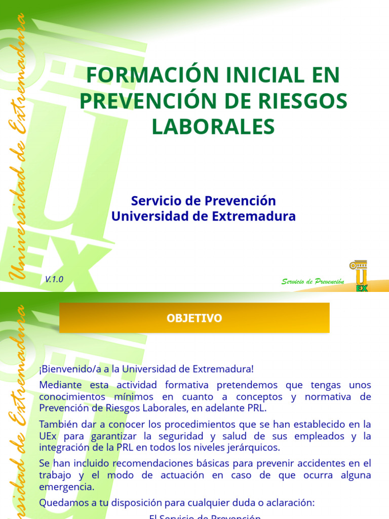 Formación en Prevención de Riesgos Laborales | PDF | Seguridad y salud ...