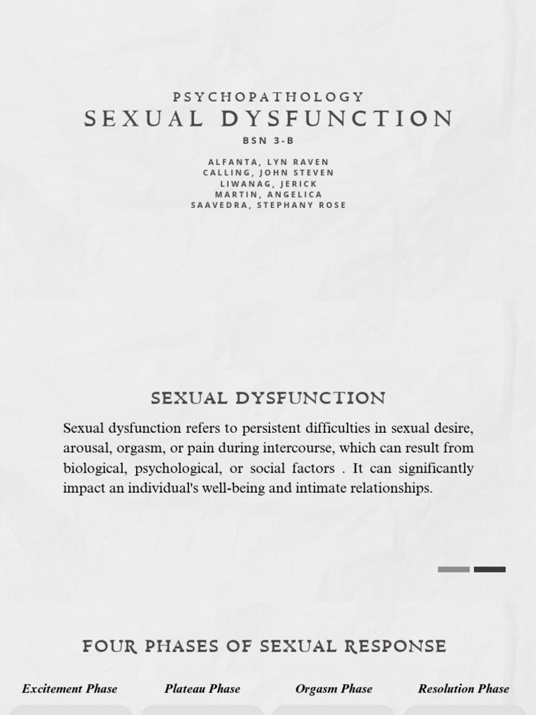 Understanding Sexual Dysfunction Causes | PDF | Attachment Theory | Vagina