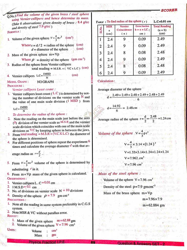 Physics Practical 38questions - 1 | PDF