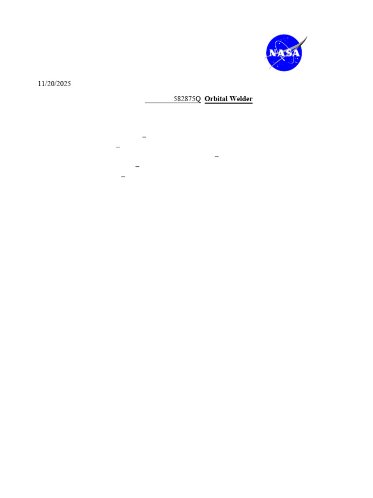 NASA RFQ for Orbital Welder Equipment | PDF | United States Tax Court ...